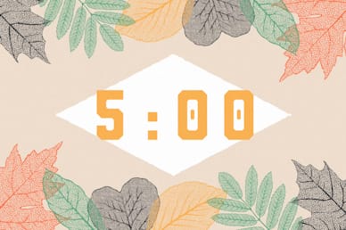 Autumn Leaves Five Minute Countdown Motion Graphic