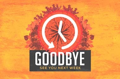 Fall Back Goodbye Motion Graphic