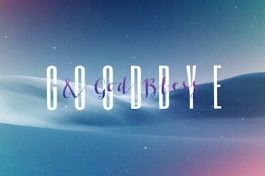 Peace On Earth Goodbye Church Motion Graphic