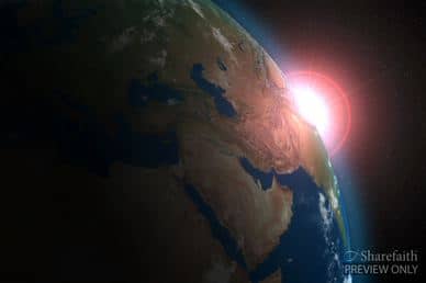 Rotating Earth Worship Video Loop