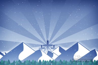 Crosses And Mountains Background Video