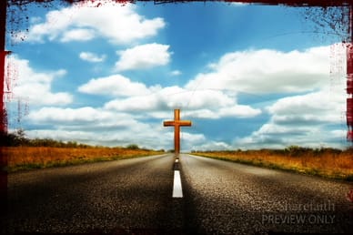Blue Sky with Cross Background Video