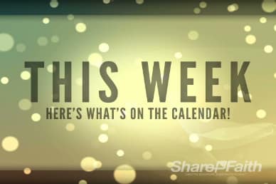 Calendar Motion Loop Church Video