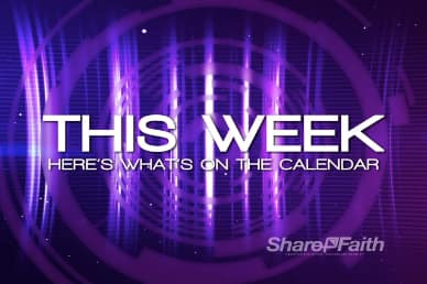 This Week Announcement Calendar Video Loop