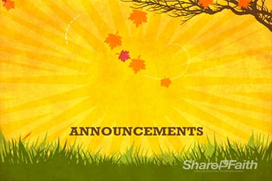 Fall Announcements Church Video