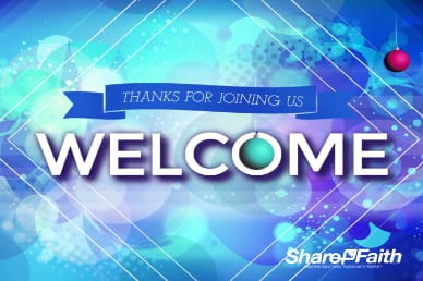 Share the Christmas Joy Religious Welcome Video Loop