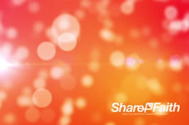 Blurry Particles in Color Orange Church Service Video Loop
