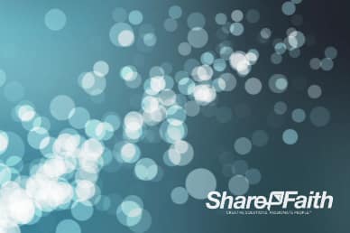 Blurry Particles in Color Aqua Church Service Video Loop