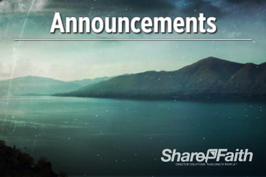 Free Set River Landscape Ministry Announcements Welcome Video