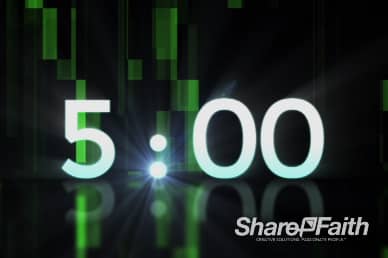 Green Falling Rectangular Prisms Religious Countdown Video