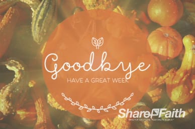 Harvest Party Religious Goodbye Service Video Loop