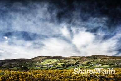 City With Clouds Religious Motion Background Video