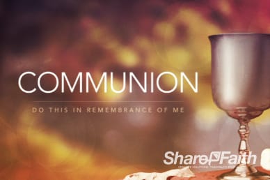Communion Video Loop for Church with communion cup
