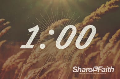 One minute 60 seconds countdown timer video for fall