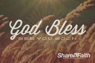 God bless church ending video loop for fall and autumn