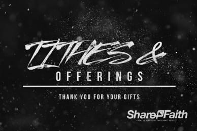 Ash Wednesday Remembrance Ministry Tithes and Offerings Motion Video