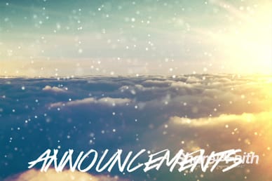 Sparkle Cloud Church Announcement Video loop
