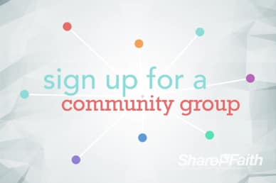 Community Groups Ministry Announcement Motion Video