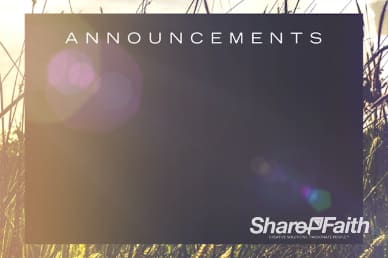 Kingdom of Heaven Wheat Announcements Video Loop