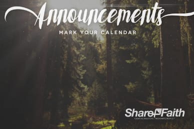 Easter Sunday Forest Announcement Video Loop