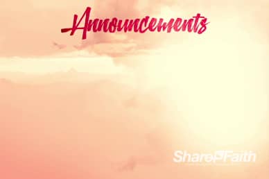 He's Alive Church Announcements Video Loop