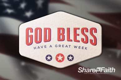 American Flag Church Goodbye Video Loop