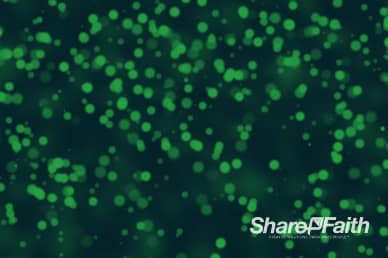 Shimmering Green Lights Worship Video Background