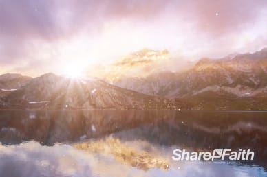 Sunset Over the Mountains Church Worship Video Background Loop