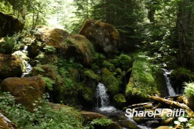 River Rock Waterfall Motion Background