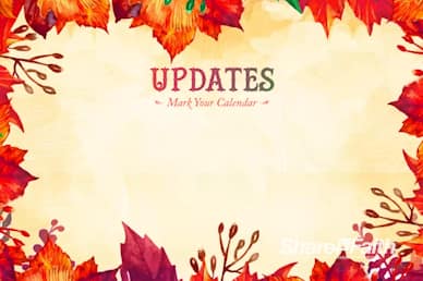 Fall Festival Autumn Leaves Announcements Video Loop