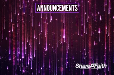 Falling Stars Announcements Church Video Loop