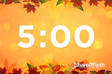 Happy Thanksgiving Blessings Church Countdown Timer