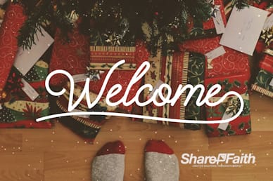 Christmas Unwrapped Church Welcome Motion Loop