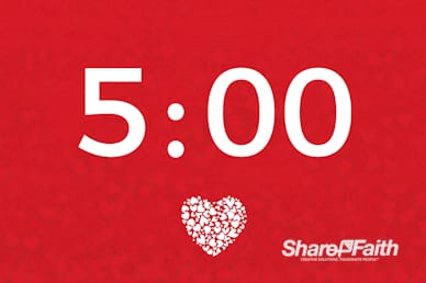 Happy Valentine's Day Love One Another Church Countdown Timer