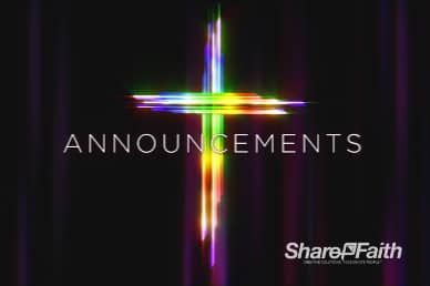 Easter Cross He Is Risen Announcements Motion Graphic