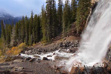 Raging Mountain Waterfall Worship Motion Background