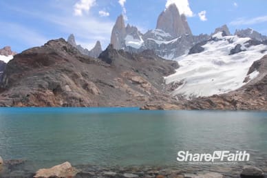 Snowy Mountain Lake Worship Video Background