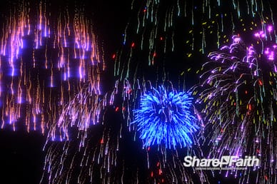 Cascading Fireworks Worship Video