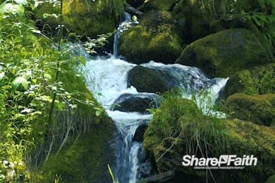 River Rock Stream Church Motion Background