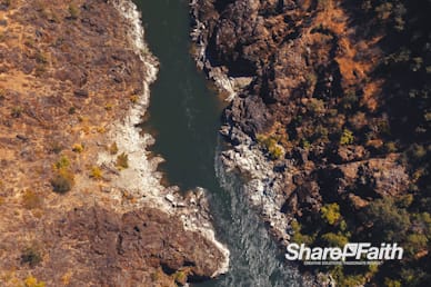Aerial Canyon River Nature Background Video