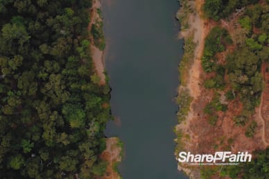 Aerial River Current Nature Background Video