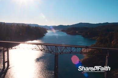 Lake Bridge At Sunset Worship Video Background