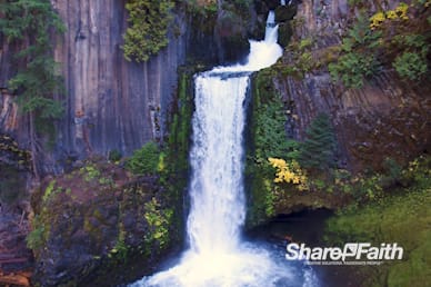 Waterfall Lagoon Nature Background Video