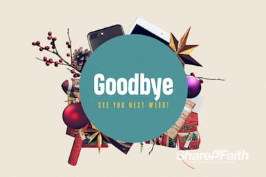 Uncluttered Christmas Church Goodbye Motion Graphic