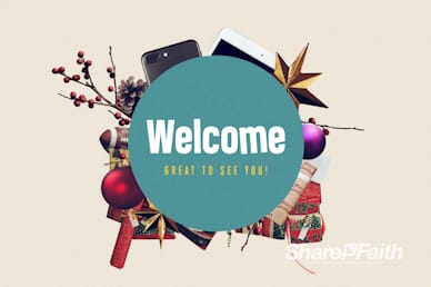 Uncluttered Christmas Church Welcome Motion Graphic