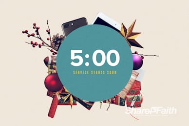 Uncluttered Christmas Church Countdown Video