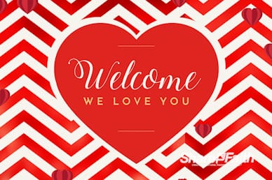 Valentine's Day Chevron Welcome Motion Graphic