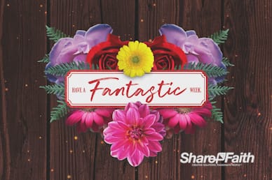 Valentine's Day Floral Church Goodbye Motion Graphic