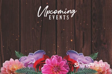 Valentine's Day Floral Church Announcements Motion Graphic