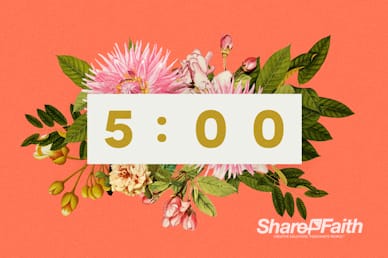 Mother's Day Flower Church Countdown Timer